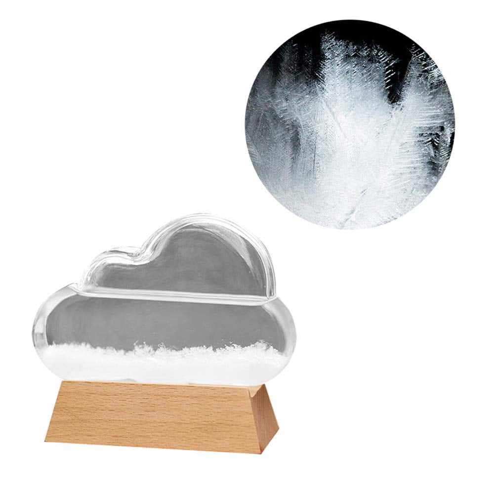 Zaoz Cloud Shape Storm Glass Crystal Weather Station Bottle Meteorological Forecaster Predictor Home Decoration Gift A418