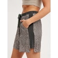thumbnail image 6 of Niceyoeuk Women's Pajama Shorts Sequins Drawstring Elastic Waist Sleep Shorts, 6 of 8