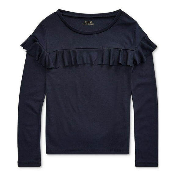 Polo Ralph Lauren Big Girls Ruffled Cotton-Modal Top