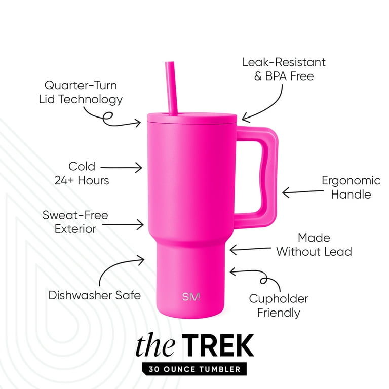 Simple Modern, Trek Tumbler, 30 fl oz, Raspberry Vibes - Walmart.com
