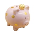 thumbnail image 4 of Alcancía de cerdo, centro de mesa, adorno de porcelana, caja de dinero, regalo, ahorro de dinero Rosa, 4 of 9