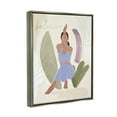 thumbnail image 3 of Stupell Industries Balance Typography Fitness Yoga Pose Botanical Motif Luster Gray Framed Floating Canvas Wall Art, 24x30, by Victoria Barnes, 3 of 5