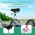 thumbnail image 4 of FICISOG 24-Inch Foldable Adult Tricycle for Women, 7 Speed Adult Folding Trikes with Rear Basket, Carbon Steel 3 Wheel Cruiser Trikes with Double-Wall Wheel Rims for Women Men Seniors, 4 of 8