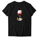 thumbnail image 2 of Gibobby Camisas de Navidad para mujer Camiseta de manga corta con cuello redondo y estampado de copa de de Papá Noel divertido informal para mujer(Negro,M), 2 of 4