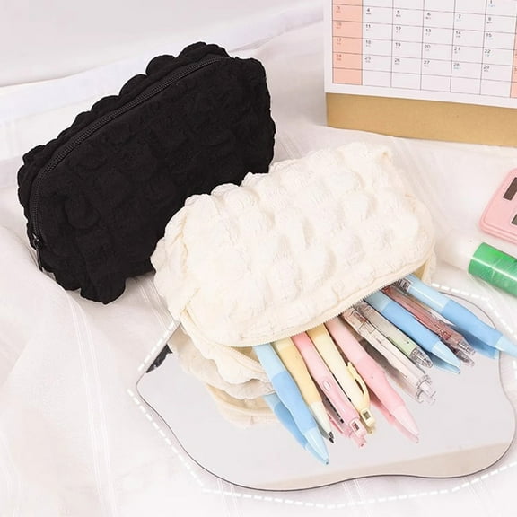 Kbndieu Pencil Pouch, Large Capacity Zipper Double Layer Pencil Bag, Office Supplies on Clearance