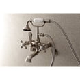 thumbnail image 2 of Wall-Mount Clawfoot Tub Faucet, Brushed Nickel, Tub Wall Mount AE57T8, 2 of 5