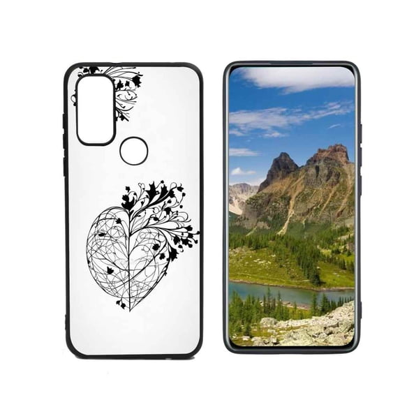 Compatible with Motorola Moto G Pure Phone Case, Heart Case Silicone Protective for Teen Girl Boy Case for Motorola Moto G Pure