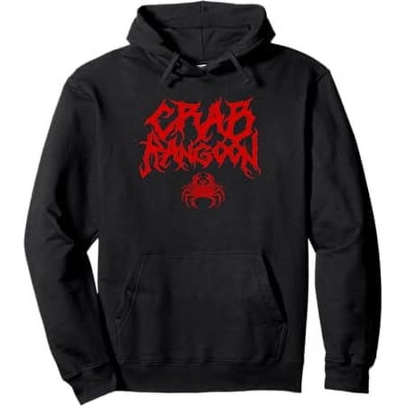 CRAB RANGOON Funny Chinese Food Heavy Metal Band Goth Pullover Hoodie