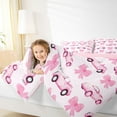 thumbnail image 4 of Feelyou Girl Ribbon Bowknot Twin Comforter Sets, Fashion Race Car Bedding Set, 2pcs, 4 of 8