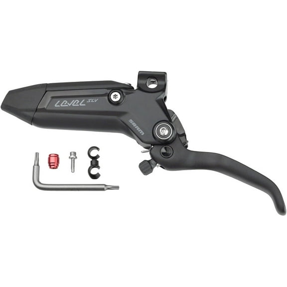 SRAM Level Silver Stealth Disc Brake Lever Assembly - Aluminum Lever Blade, Black/Silver, C1