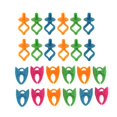 thumbnail image 2 of 24 Piezas de Color Surtido Sujetadores de Bobina de Silicona Clips Abrazaderas para Coser, 2 of 9