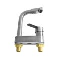 thumbnail image 2 of 304 Stainless-Steel Basin Faucet Sink Faucet Taps Cold And Hot Mixer Tap Single Handle 2Holes Ceramic Valve Bathroom Accessories, 2 of 10