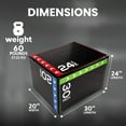 thumbnail image 3 of BalanceFrom Foam Plyometric Jump Box with 20”, 24”, and 30” Heights, 60 lbs, Multicolored, 3 of 8