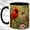 Black, variant on Cardinal Branch Coffee Mug, Spring Bird Mug, Ceramic 11 oz