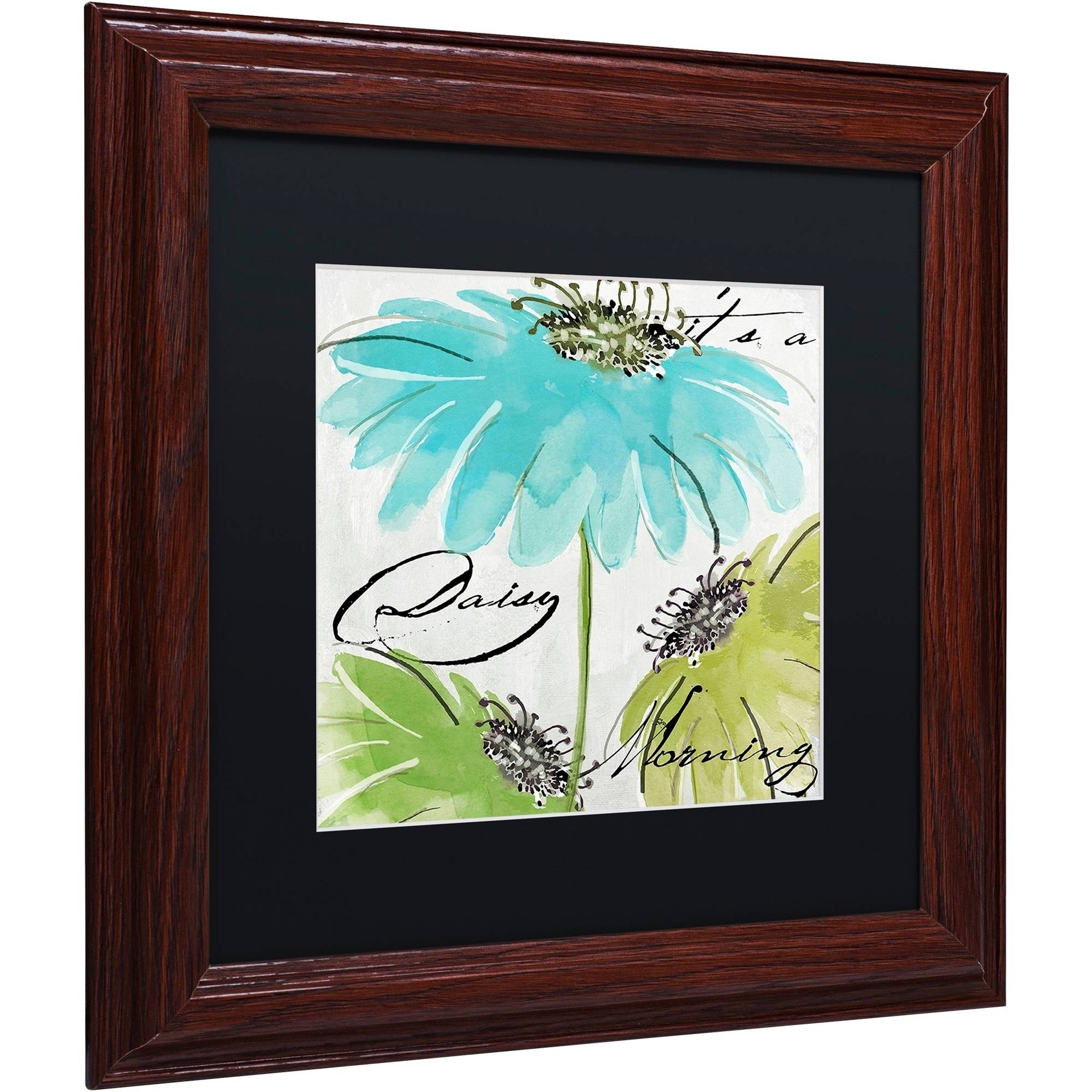 Trademark Fine Art "Daisy Morning II" Canvas Art by Color Bakery Black Matte, Wood Frame