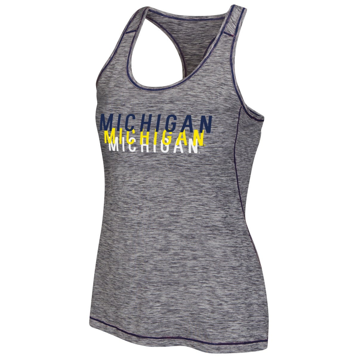 Michigan Wolverines Women's NCAA "Race Course" Performance Racer Back Tank Top by Colosseum
