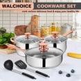 thumbnail image 2 of Walchoice 8-Piece Stainless Steel Cookware Set, Kitchen Pots and Pans Set with Glass Lid for Cooking, Kitchen Cookware Set with Utensils, Induction & Dishwasher Safe, Copper, 2 of 8