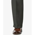 thumbnail image 6 of Mens Haggar Premium Comfort Expandable-Waist Classic-Fit Stretch Pleated Dress Pants Charcoal, 6 of 9