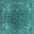 thumbnail image 1 of Ahgly Company Indoor Square Oriental Light Blue Industrial Area Rugs, 7' Square, 1 of 4