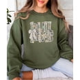 thumbnail image 3 of Bulldogs Camo Coquette Bow Sweatshirt for Women & Teens School Spirit Game Day Crewneck Army Green Sweatshirt XL, 3 of 6
