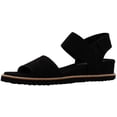 thumbnail image 1 of Sandalia Skechers BOBS Desert Kiss de espuma viscoelástica negra para mujer, 1 of 7