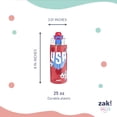 thumbnail image 5 of Zak Designs US Soccer 25oz Durable Plastic Jubilation Water Bottle with Handle, Red, 5 of 7