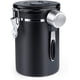 thumbnail image 1 of Bote de café hermético - Bote de café en grano con válvula de CO2 - con cuchara medidora - 1,8 L (negro), 1 of 5
