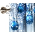 thumbnail image 4 of Christmas Valance Winter Snowflakes Snow Pine Needles Xmas Balls Blue White Aesthetic Art Printed Rod Pocket Curtain Valance for Kitchen Bedroom Living Room Decor 1 Panel W54xL18 Inch, 4 of 6