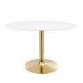 thumbnail image 2 of Modway Verne 48" Oval Dining Table in Gold White, 2 of 6