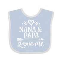Inktastic Nana Papa Love Me Grandkids Boys or Girls Baby Bib