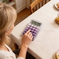 thumbnail image 6 of Hvmvliv Calculator Computing Counter Stylish Transparent Calculator Edition Desktop and Portable Calculator for Finance Business Purple, 6 of 9