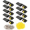 thumbnail image 1 of 9 Kit Professional 4 Pin Car Electrical Wire Waterproof Connector Terminal Plug Socket Set, for Boat Truck Auto Scooter Motorcycle, 1 of 5