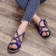 thumbnail image 5 of Sandalias con punta abierta para mujer a la moda, zapatillas con nudo, zapatos planos romanos para la playa Wmkox8yii  FOPL185, 5 of 7