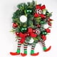 thumbnail image 4 of Corona de Navidad NikouMX Divertida Novedad Piernas Arpillera De Elfo 40 cm, 4 of 8