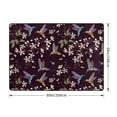 thumbnail image 2 of Area Rugs For Living Room Decor - Hummingbird Floral Print Black Soft Anti Slip Throw Washable Rugs 5x7 For Bedroom, Indoor Carpet For Bedroom Living Room 80x58In, 2 of 7