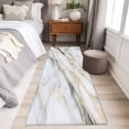 thumbnail image 5 of Marble White Gold 2'x6' Runner Rug, Modern Abstract Geometric Washable Non-Slip Area Rugs for Hallway Kitchen Floor Bedroom Entryway, Laundry Carpet Decoration Indoor Mat, 5 of 9