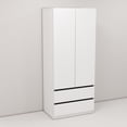 thumbnail image 6 of Twin Fins 32" Modern White Closet System with Spacious Storage - 2 Drawers -White, 6 of 9