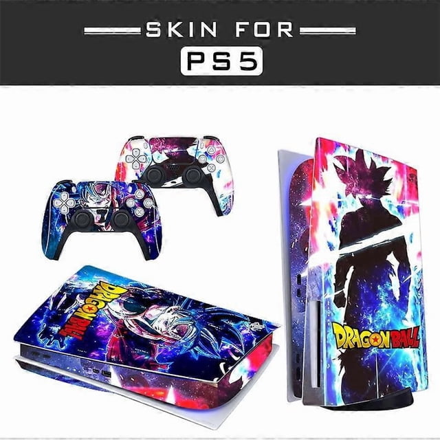 Adhesive Skin - Compatible for PS5 - Cover to customize the Console - Removable Vinyl Film - Matte Satin HD Quality (Disk, Dragon ball02)