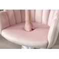thumbnail image 3 of Dayalane Kids Swivel Chair with Finger Shaped Back, Pink Velvet, Height 17.5" to 21.5", 3 of 9