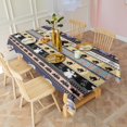 thumbnail image 2 of Striped Halloween Pattern Rectangle Tablecloth 60"x102",Waterproof Polyester Rectangle Table Cloth, Wipeable Spillproof Polyester Tablecloth for Dining, Camping, Indoor and Outdoor, 2 of 6