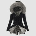 thumbnail image 3 of Vedolay Zip Up Jacket Womens Long Sleeve Crochet Shrug Open Front Button Up Tops Dark Gray,S, 3 of 3