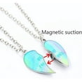 thumbnail image 5 of Best Friend Necklaces for 2 Girls Magnetic Colorful Illusion Matching Heart Necklaces for Best Friends Gifts for Birthday Christmas Presents for Bestie Glitter friend Friendship Necklace, 5 of 6