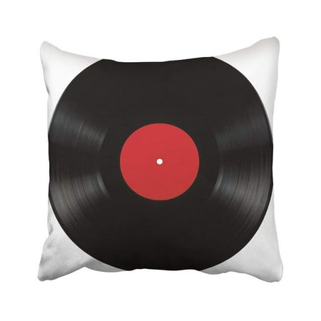 Vinyl Record Labels - BPBOP White Music Black Vinyl Record Lp Album Disc Long Play Disk With Blank Label In Red Green Pillowcase 18x18 inch