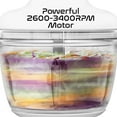 thumbnail image 3 of Savour 8-Cup Food Processor w/ Stainless Steel Blades Veggie Chopper for Meal Prep & Kitchen Use, White, 3 of 12