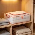 thumbnail image 4 of Tunhigl 50L Clear Storage Bags with Zipper and Handle for Clothes Heavy Duty Plastic Blanket Clothes Moving Bags Cloth Bins for Blanket Comforter Clothing, M, 4 of 6