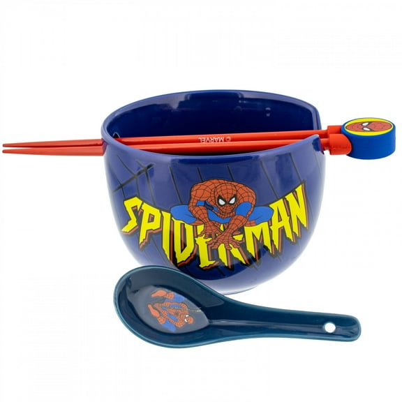 Spider-Man Retro Art Ramen Bowl Bundle