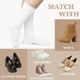 thumbnail image 6 of CoCoMangos 6 Pairs Ruffle Socks Soft Cute Frilly Turn-Cuff Long Casual Slouch Cotton Crew Socks for Women Gifts, 6 of 7