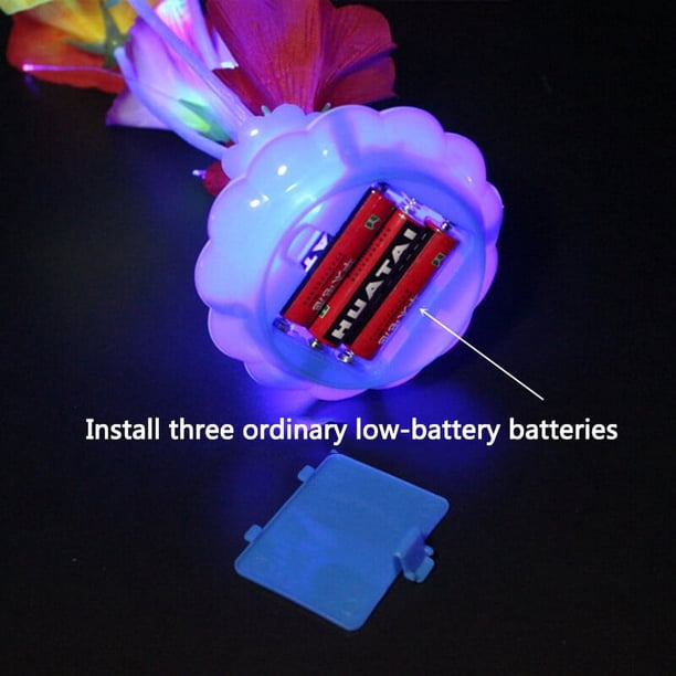 Regalos Flores de fibra óptica que destellan, coloridas, que cambian de color automáticamente, Lámpara de fibra óptica, Flores decorativas para el hogar