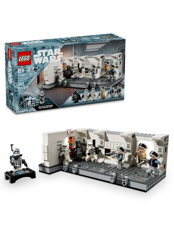 LEGO Star Wars: A New HopeBoarding theTantive IV Fantasy Toy, Collectible Star Wars Toy with Exclusive 25th Anniversary Minifigure Clone Trooper Fives, Gift Idea for Kids Ages 8 and Up, 75387