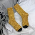 thumbnail image 5 of Vsdgher Gold Glitter Crew Socks for Men & Women, Breathable Casual Athletic Ankle Socks, 5 of 6